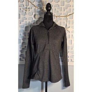 Kyodan Outdoor Alpine 1/4 Zip Double Brushed Jacquard Pullover Black/Gray P/S